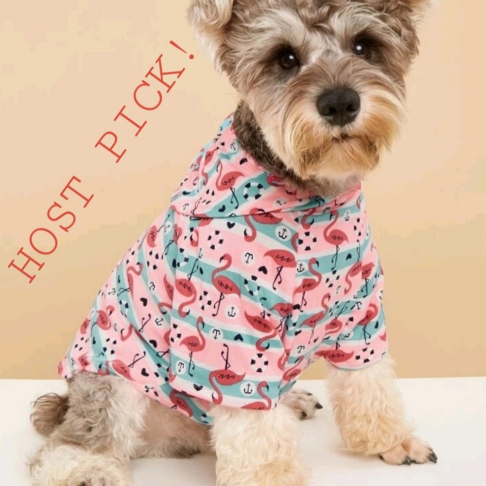 HP 🥳 Dog shirt with Flamingo print 🦩🐩